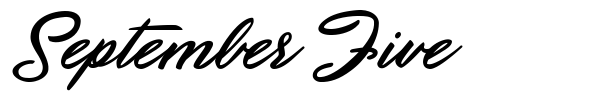 September Five font preview